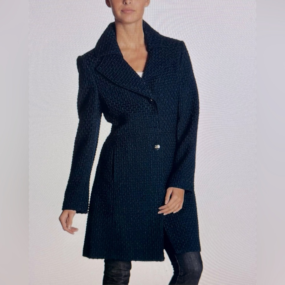 Blue Dress Coat Larry Levine size 16 - new without tags